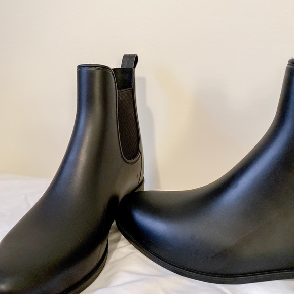 Women’s Chelsea Rain Boots Black Size 8 - Picture 4 of 5